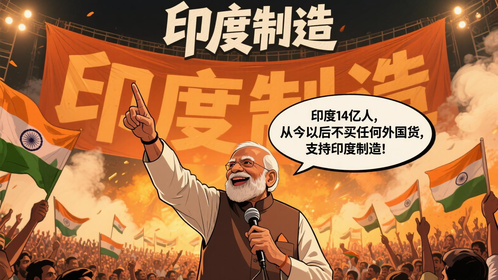 印度总理呼吁“不买外国货”，网友反问：那军火呢？