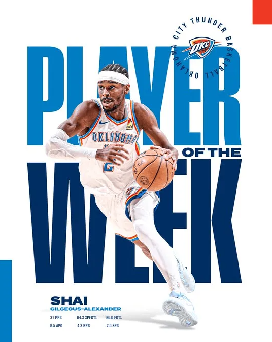 NBA更新官方社媒宣布，米切尔、分别当选上周东、西部最佳球员。
亚历山大上周率领