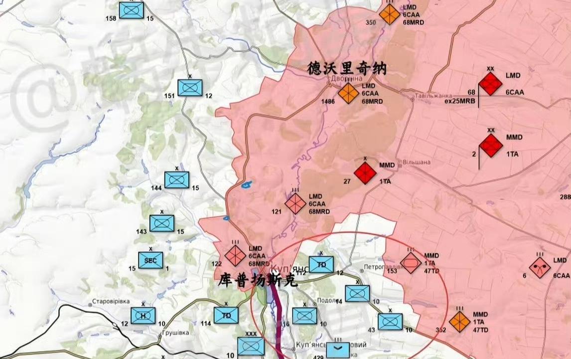 乌军三个旅被合围，当地时间10月7日18时消息，战场在奥斯基尔河东面，乌军第10