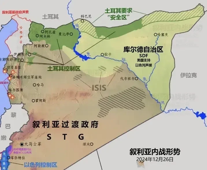 

叙利亚这等小国轻易站队不靠谱的盟友，才有了今天被瓜分的下场。



俄罗斯不