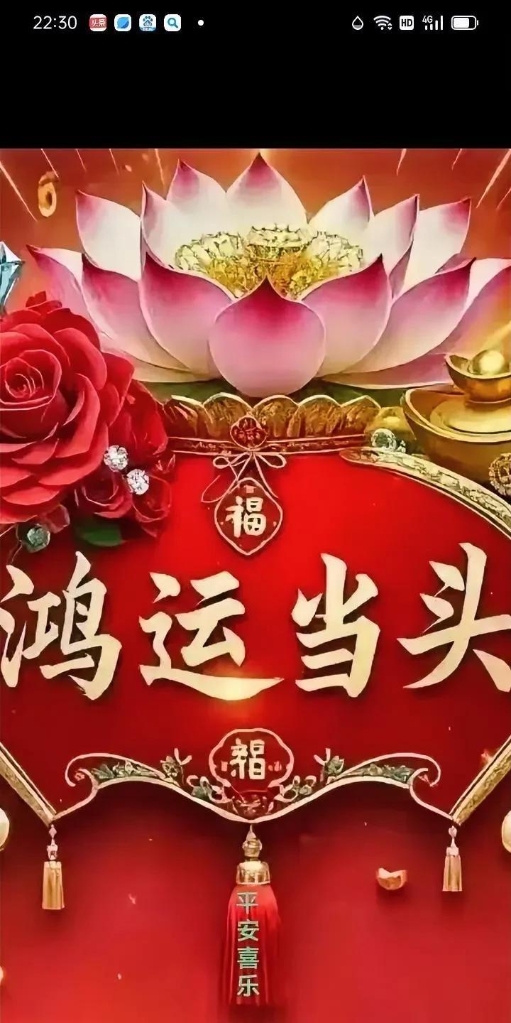 鸿运当头，步步生莲！