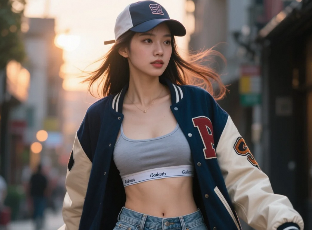 夹克外套搭牛仔裤=她是最有态度的酷妹