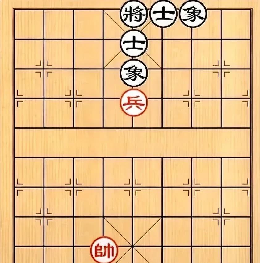 棋谚道：单车难破士象全。
可红棋只有一兵一炮，能破黑棋的士象全吗？
天方夜谭？不