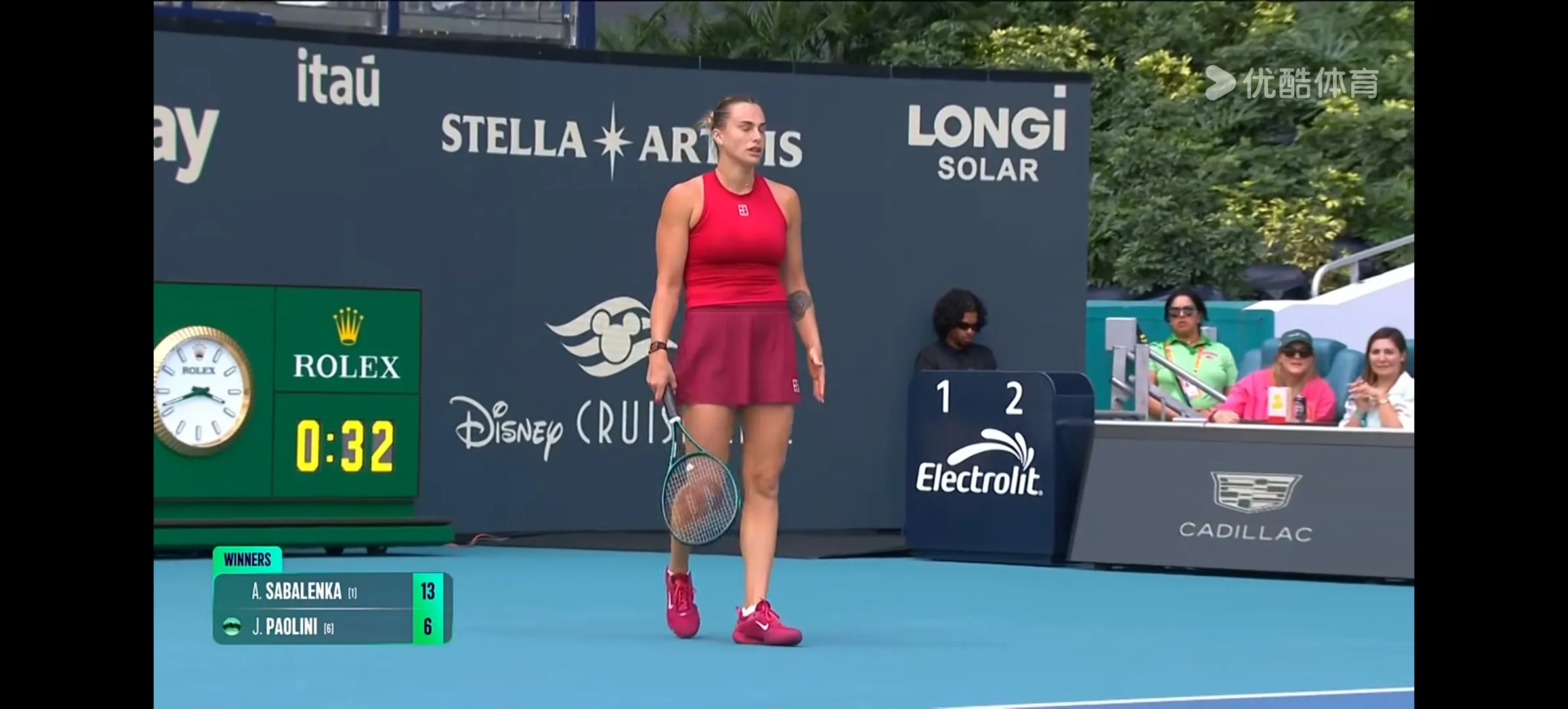 北京时间 3 月 28 日凌晨 3 时 47 分，在 WTA1000 赛美国迈阿