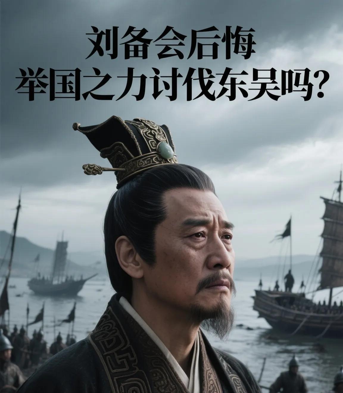 刘备会后悔举国之力讨伐东吴吗？
“先主耻关羽之没，将击孙权…群臣多谏，一不从。”