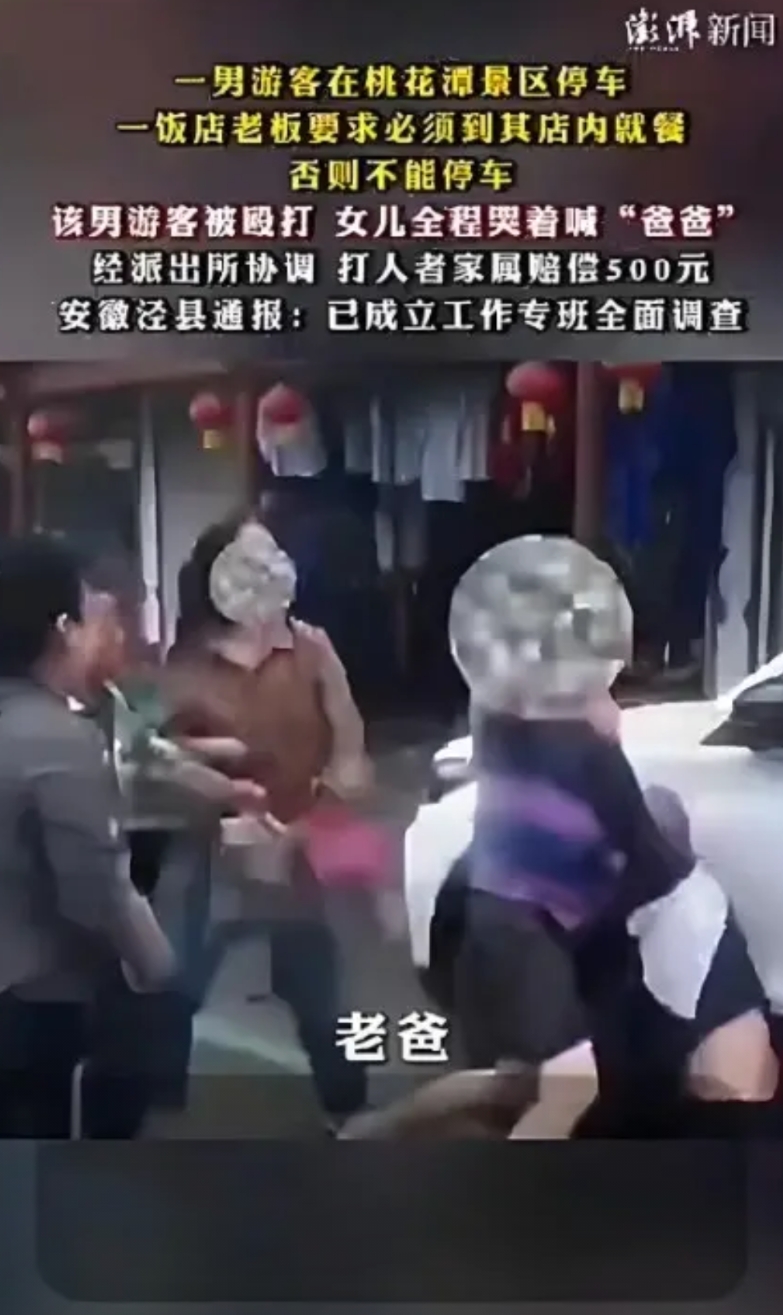 明明有视频为证数人围殴外地游客
当地公安机关为何还能以500元和解？
是不是围殴