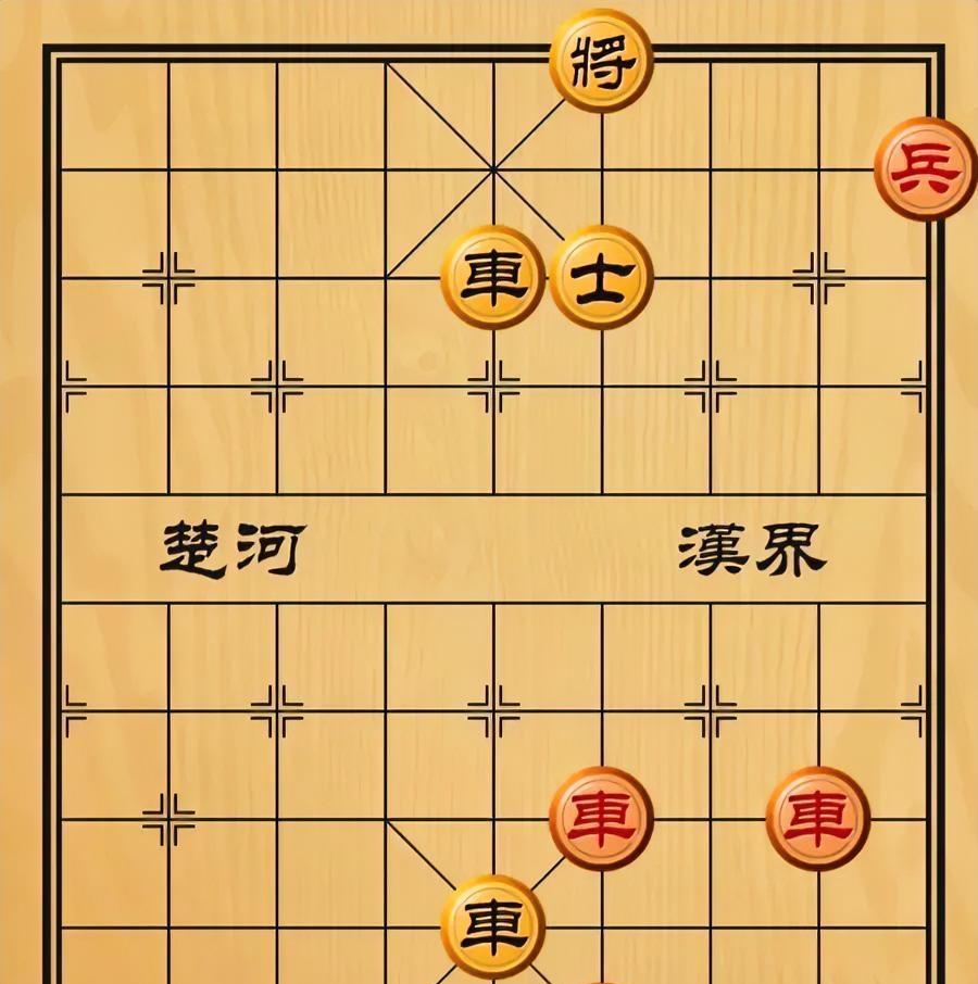 双车对双车，引擎气嘘嘘。
半斤对八两，你说谁会输？
看起来好象是盘和棋，但黑方有