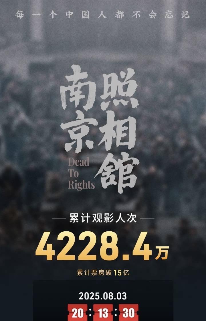 刚刚，《南京照相馆》票房破15亿。