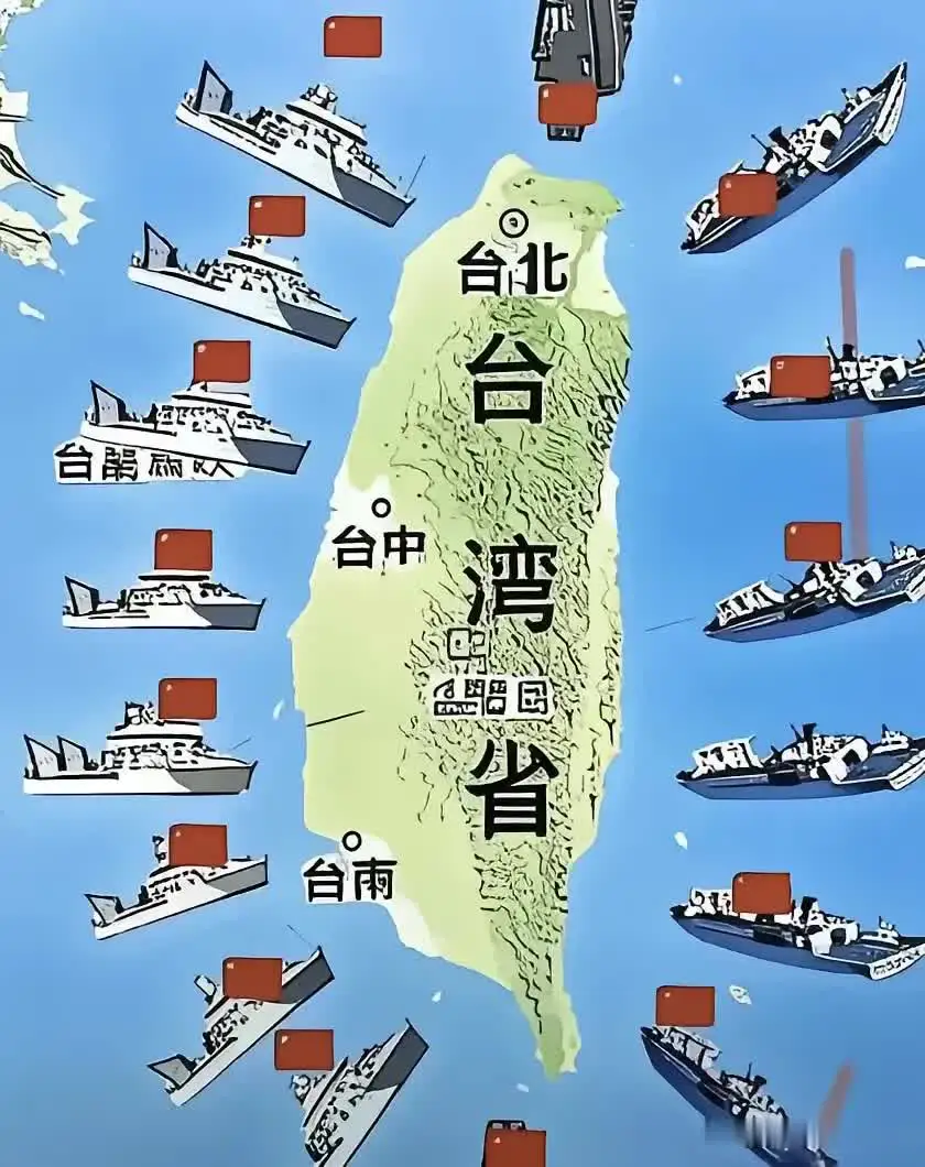 今天，当晨光刺破台湾海峡的迷雾，解放军战机群突然撕裂天际的轰鸣声，惊醒了无数还在