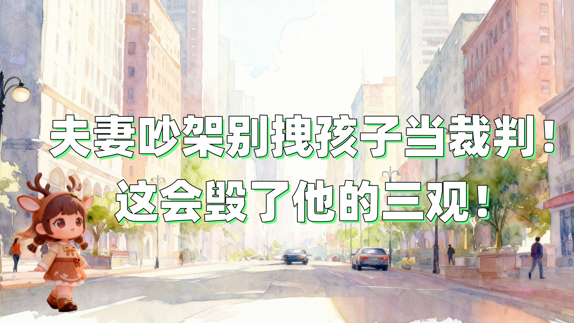 夫妻吵架别拽孩子当裁判！这会毁了他的三观！