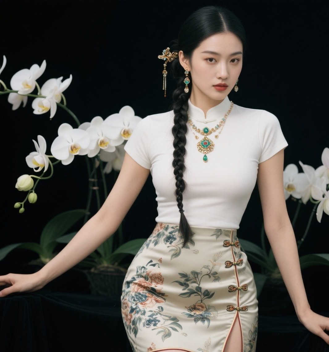 旗袍摇曳显风华，丰腴美人才如花