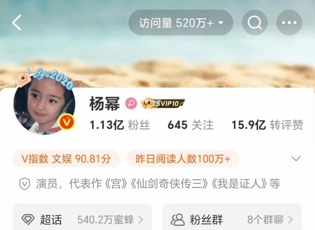 #主页访问量520万，7日新增粉丝16万，现象级大爆剧《生万物》女主杨幂就这么把