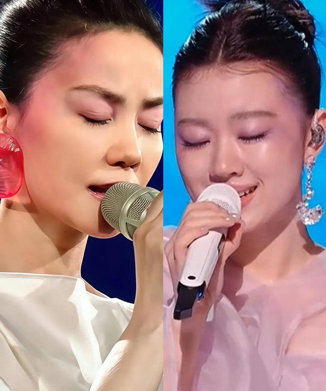 我问我闺蜜，感觉单依纯一直在模仿王菲，她不怕得罪天后吗？
没想到我闺蜜说，这你就