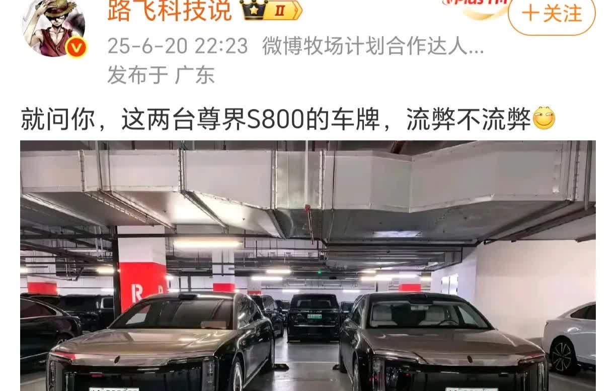 尊界S800这设计确实流弊，配上这车牌更显档次