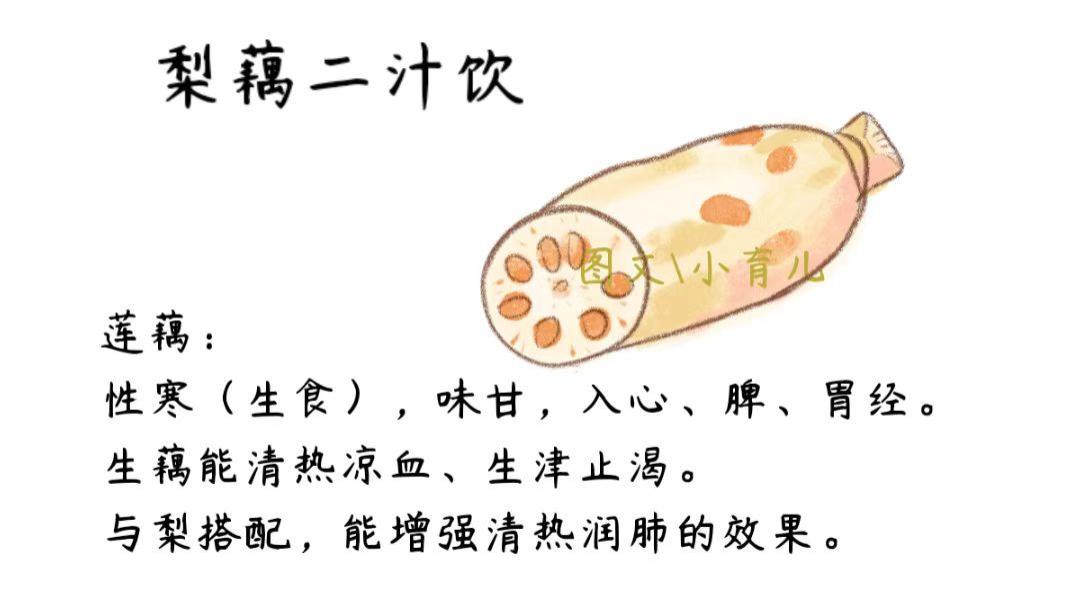 儿童咳嗽调养食谱(1) 梨藕二汁饮