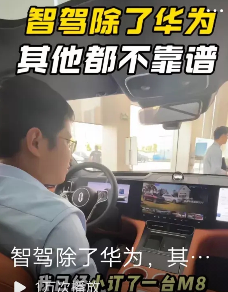 不管你是否代表人民的心声，车主的眼睛，你说“智驾除了华为，其他都不靠谱”，但是米