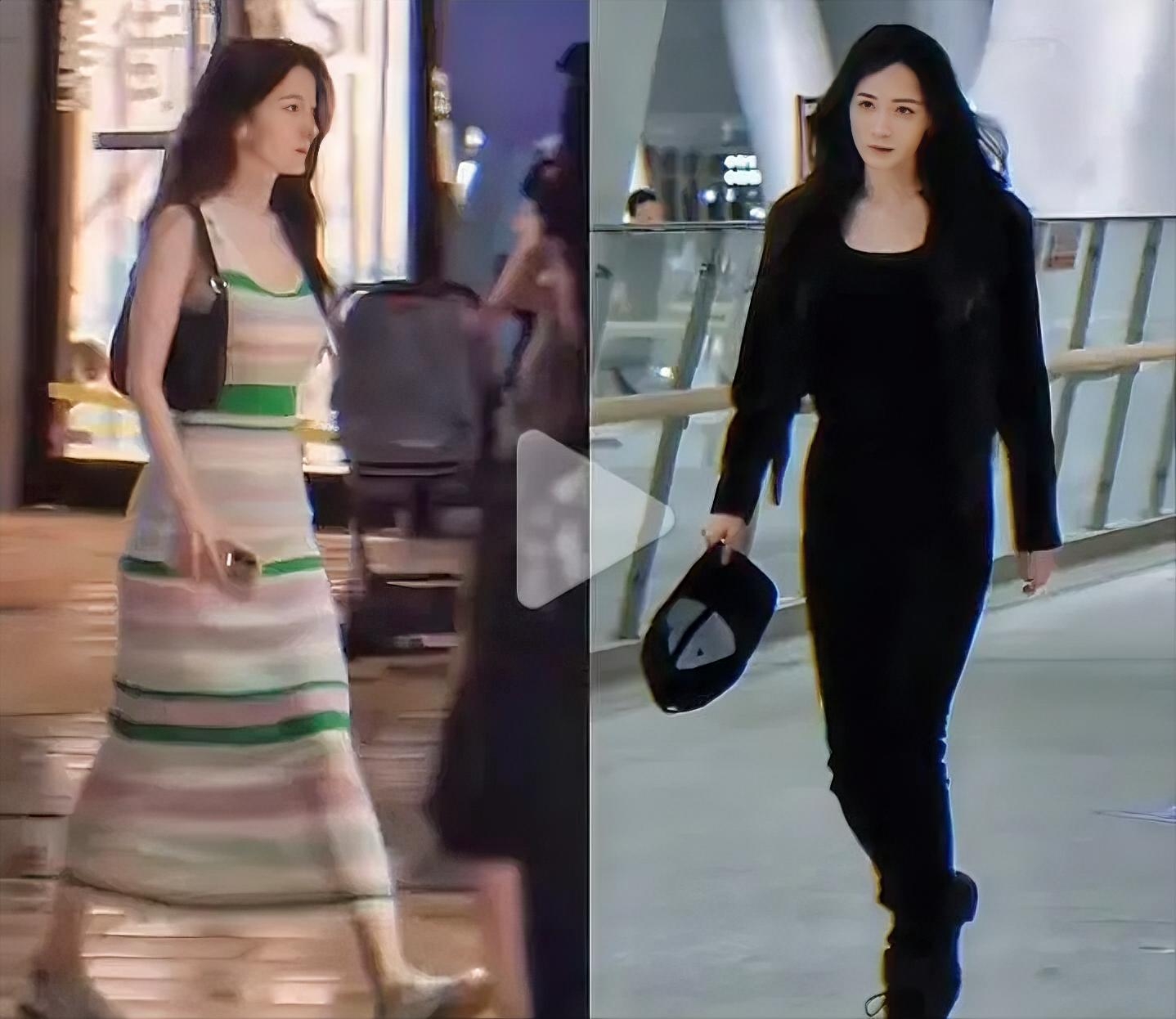 杨幂两种风格同框对决！甜酷飒御姐和清新女神间反复横跳，这身段谁能不爱？
 
左边