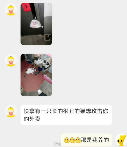 此时有一个健谈的外卖小哥轻轻的碎了 ​​​

