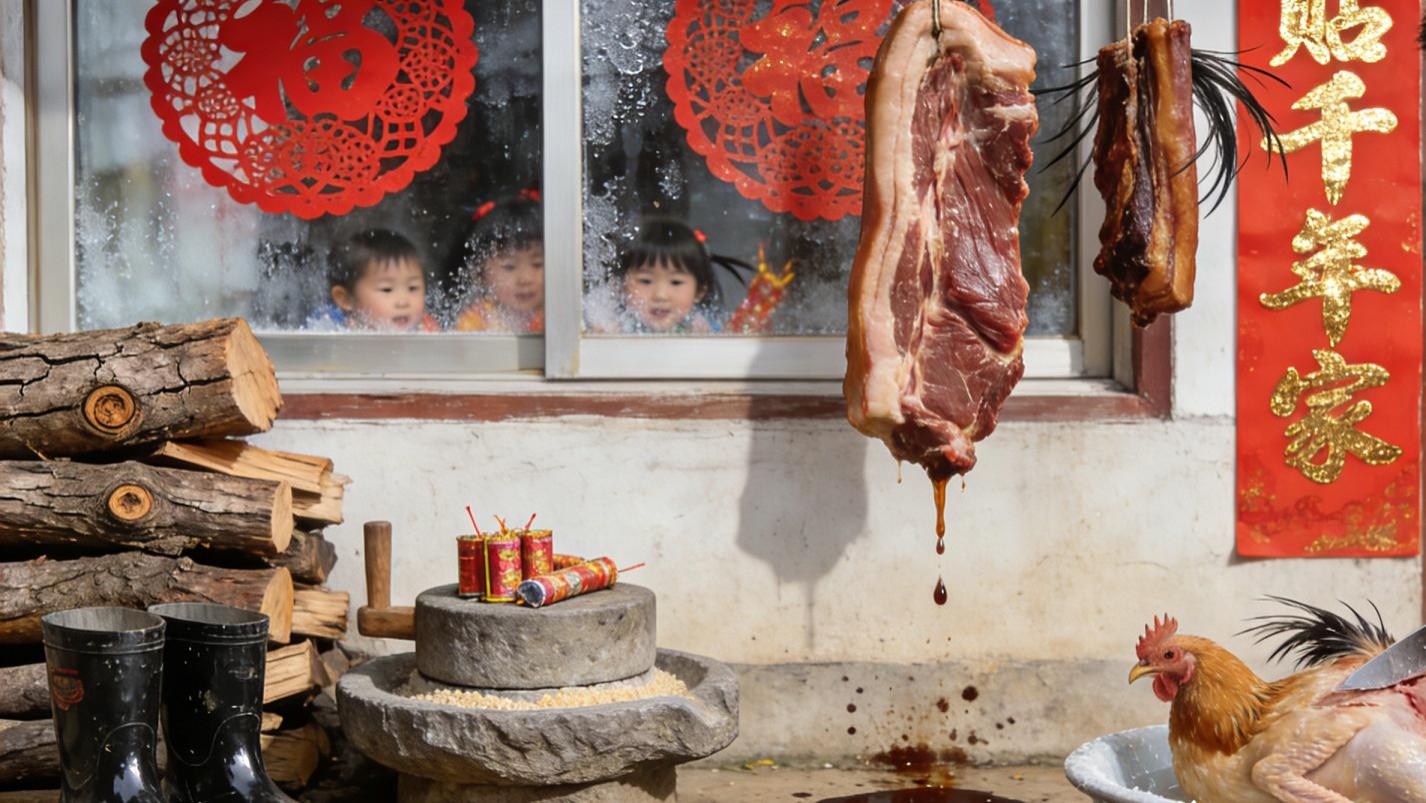 在农村，一到过年就鸡飞狗跳