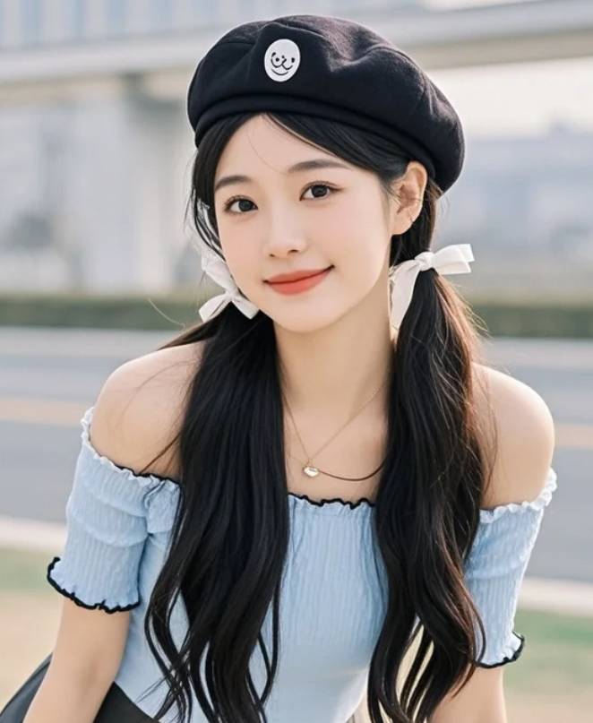 她不是在拍照，是在演绎我们回不去的校园年华