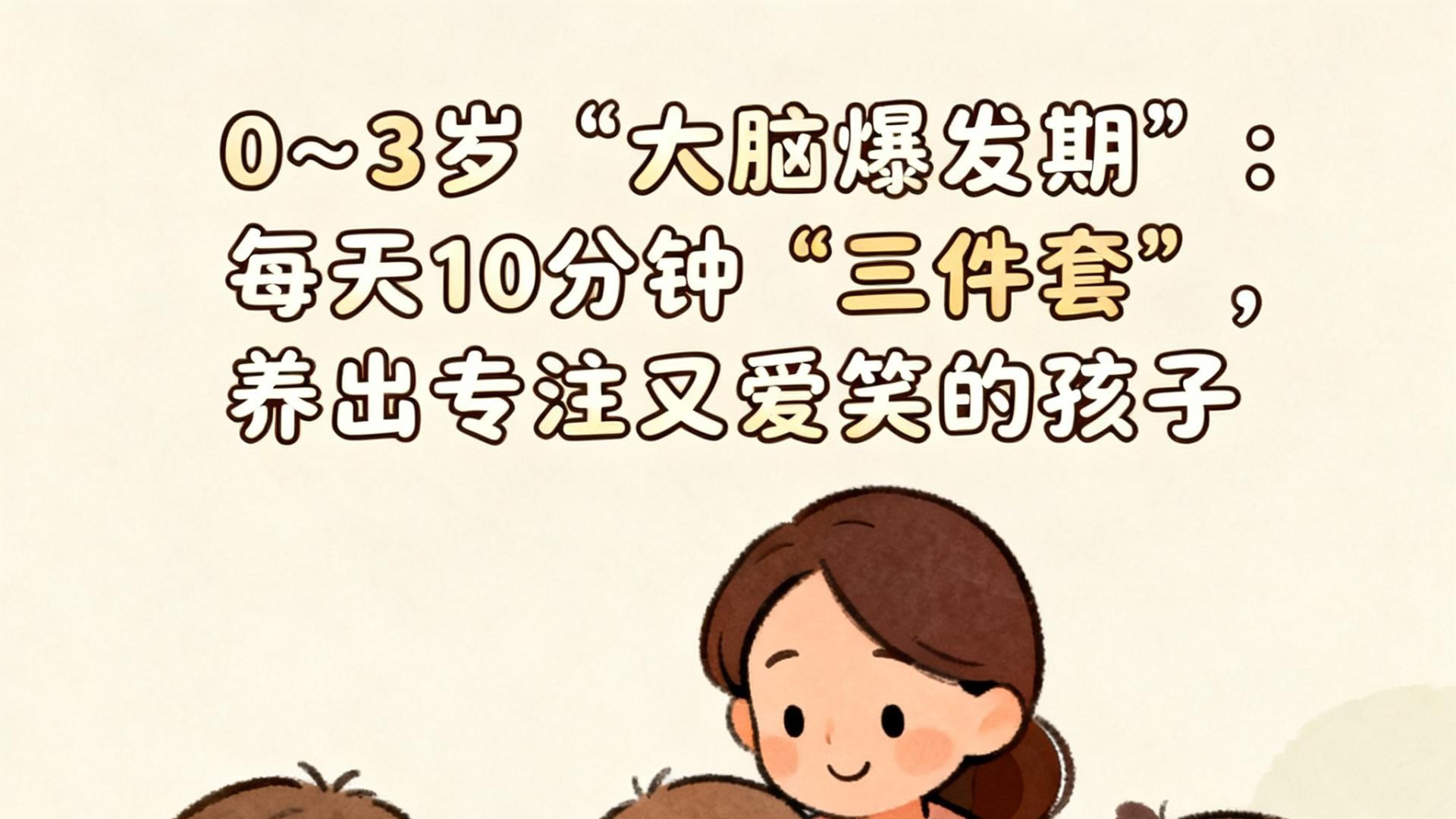 0～3岁“大脑爆发期”：每天10分钟“三件套”，养出专注又爱笑的孩子
