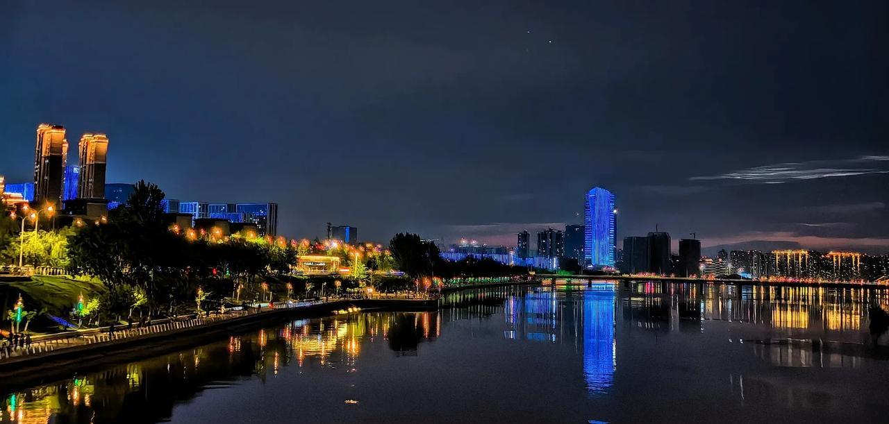 灞河夜景一组！