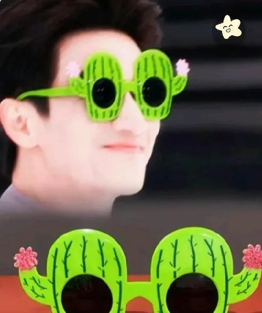 我的妈呀！戴上这眼镜，这小子是要可爱死谁呀？
    哈哈，这么幼稚，简直太萌了