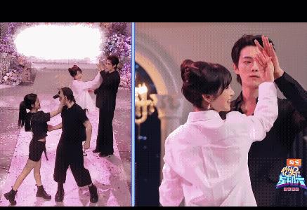 好六节目花样越来越多啦，让一个不擅长跳舞的人，跳双人舞， 不过许凯学的还挺认真的