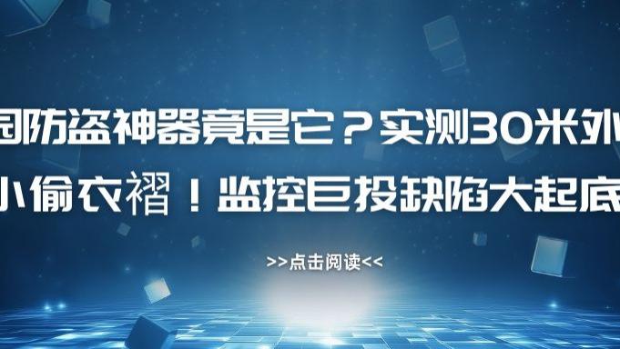 果园防盗神器竟是它？实测30米外看清小偷衣褶！监控巨头缺陷大起底！