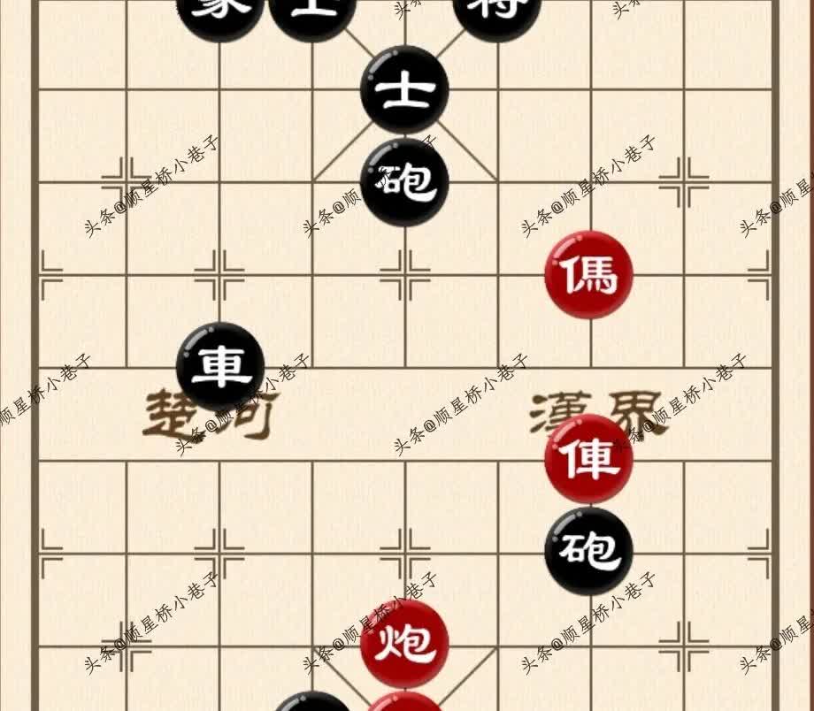 黑方已构成绝杀之势！
只要黑方走车3进5，那就是绝杀。
此刻，红方如何用先手