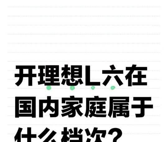 开理想L6在国内家庭属于什么档次?
我和老公都是普通家庭，夫妻月入一万多，刚买