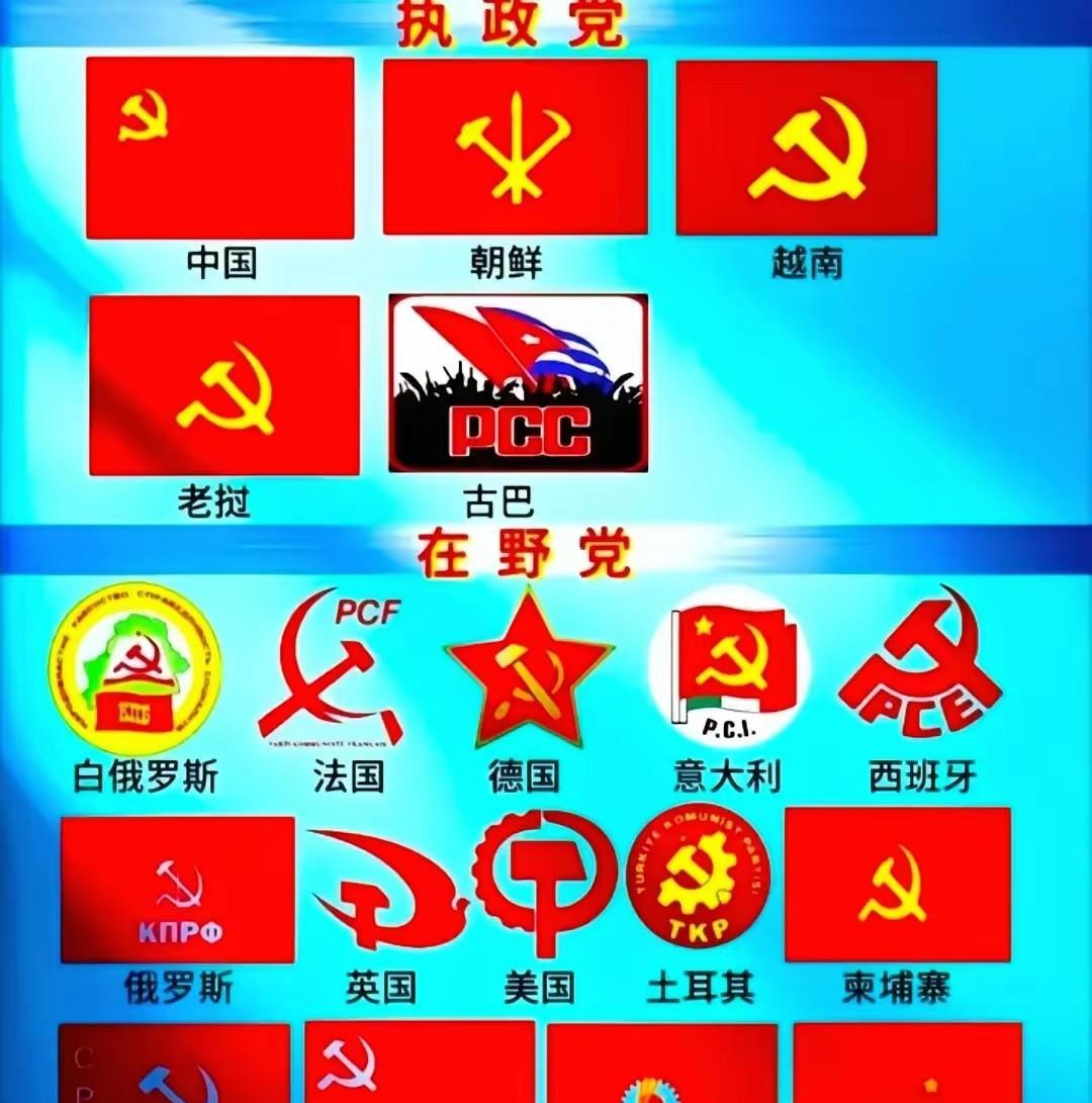发现一个问题，越南、老挝、柬埔寨、印度、尼泊尔这些国家党旗的图案和我们的很相像。