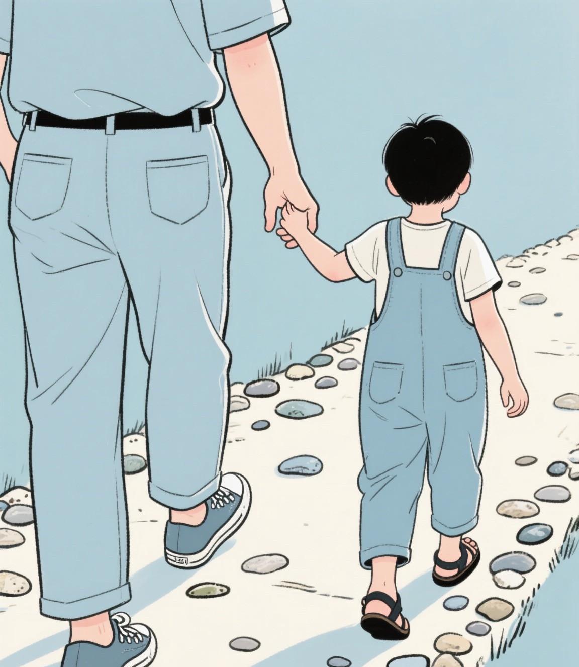 一本书背面写着这样一段话：
“在孩子需要你的时候，
             你