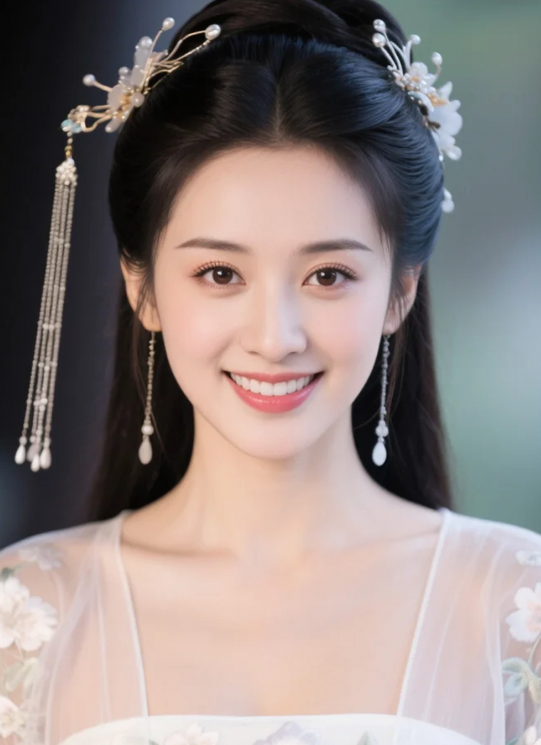 红唇微启，眼底藏着星辰大海。