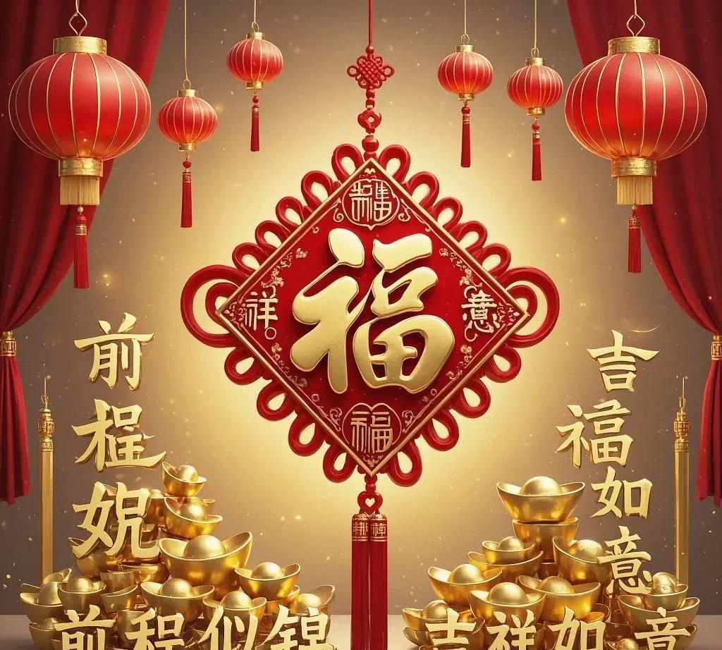 早安吉祥！最美祝福送朋?祝您开门见喜，出门撞财福气满满，事事如意人旺财旺，福寿双