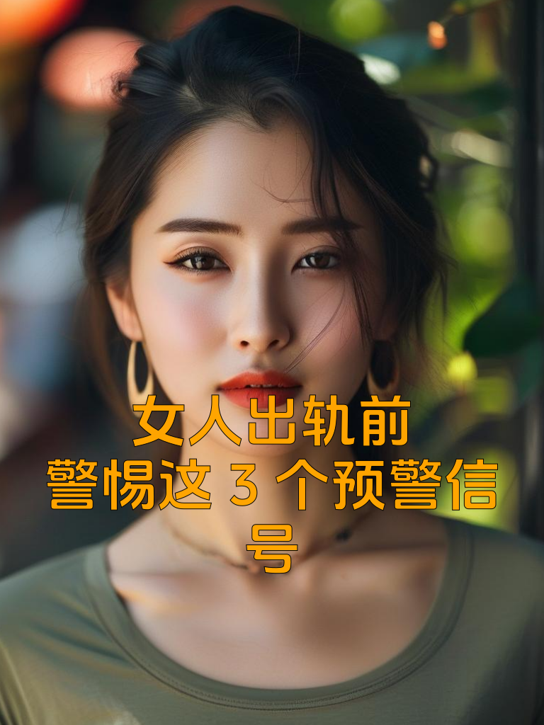 女人出轨前，警惕这3个预警信号