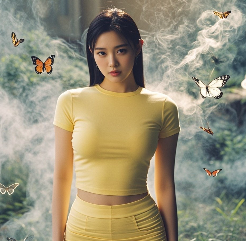 俏丽美眉身材饱满，紧衣写真散发原生态魅力