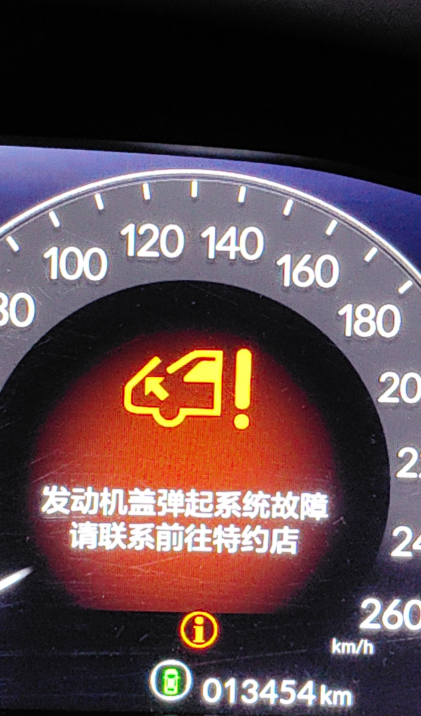 无碰撞显示机盖弹起故障码，
思域停在树下半个月，无碰撞，就是树上有点小果子砸在机
