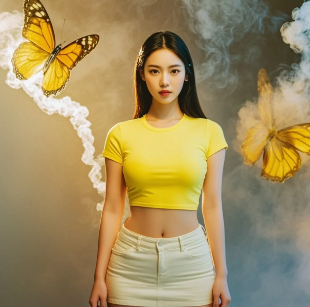 美眉酥胸半掩轻纱，朦胧光影勾勒致命诱惑