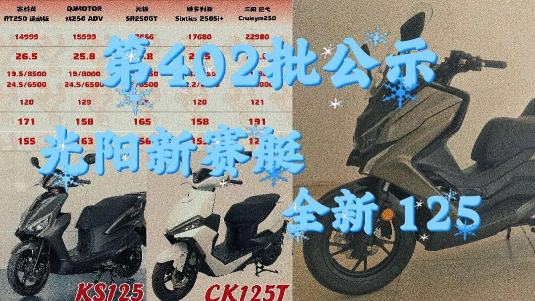 光阳再推全新踏板，两款新车现身第402批工信部！