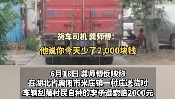 "掉几十颗李子赔 2000 元"：货车司机遭堵路索赔，最终付 1200 元