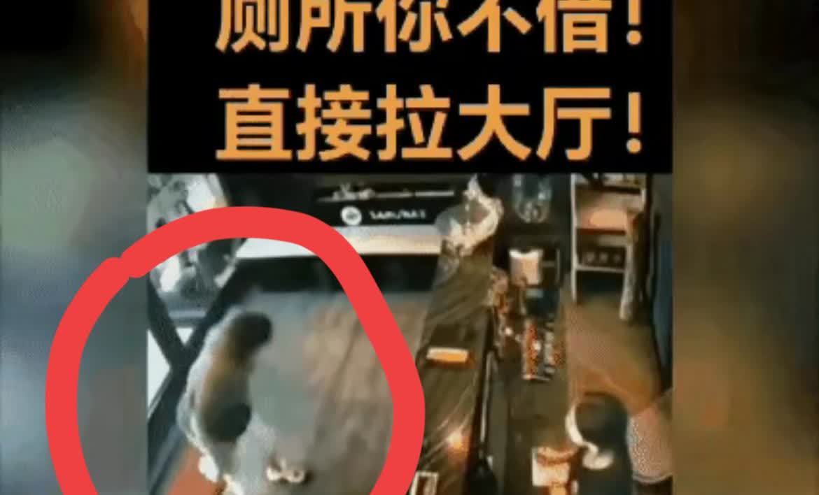 女子急得直跺脚冲进宾馆借厕所，被工作人员冷冰冰地拒之门外。下一秒，她当着众人的面
