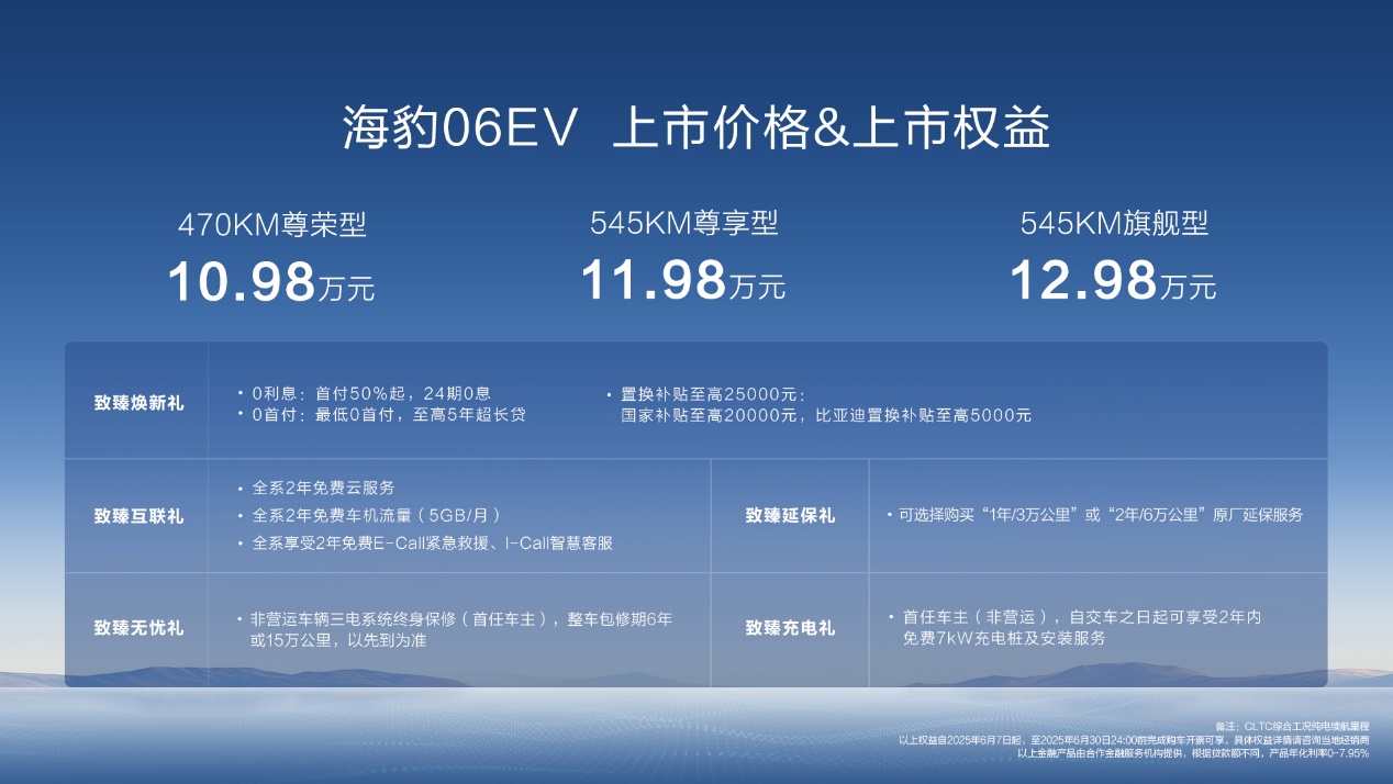 比亚迪全新家用轿跑！海豹06EV北京区域上市，售价10.98