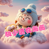 桃小渣在画画