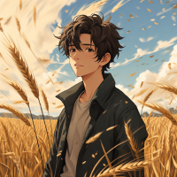 麦浪田里的远眺