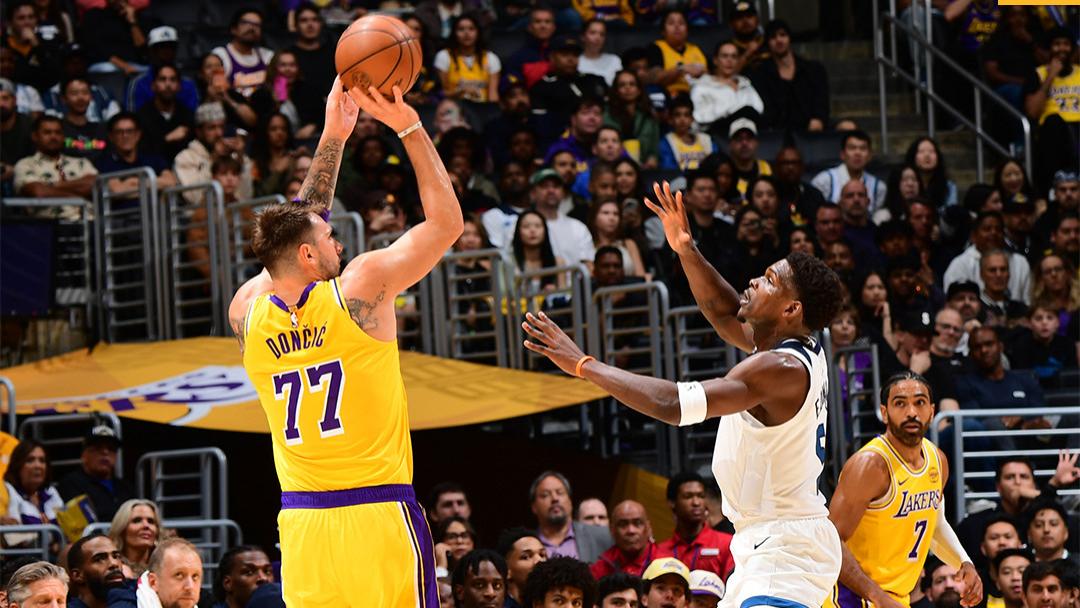 18分大胜森林狼！湖人为东契奇设置3道大闸，就等詹姆斯回归了