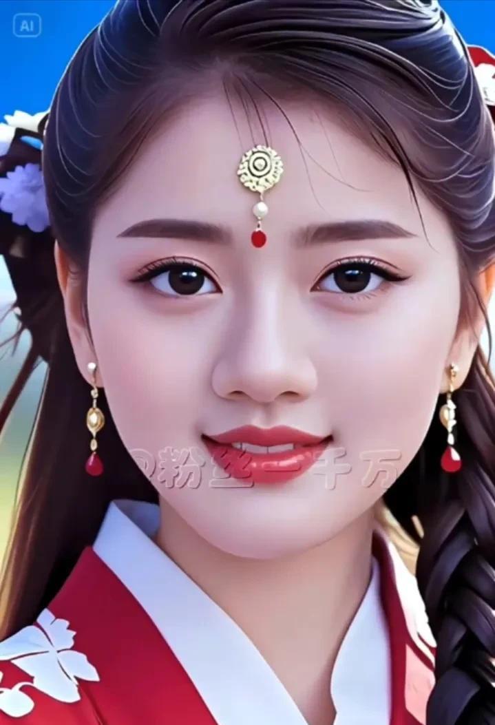 #来分享下你眼中的倾城美人吧！#
用倾国倾城，国色天香，沉鱼落雁，貌美如花，千娇