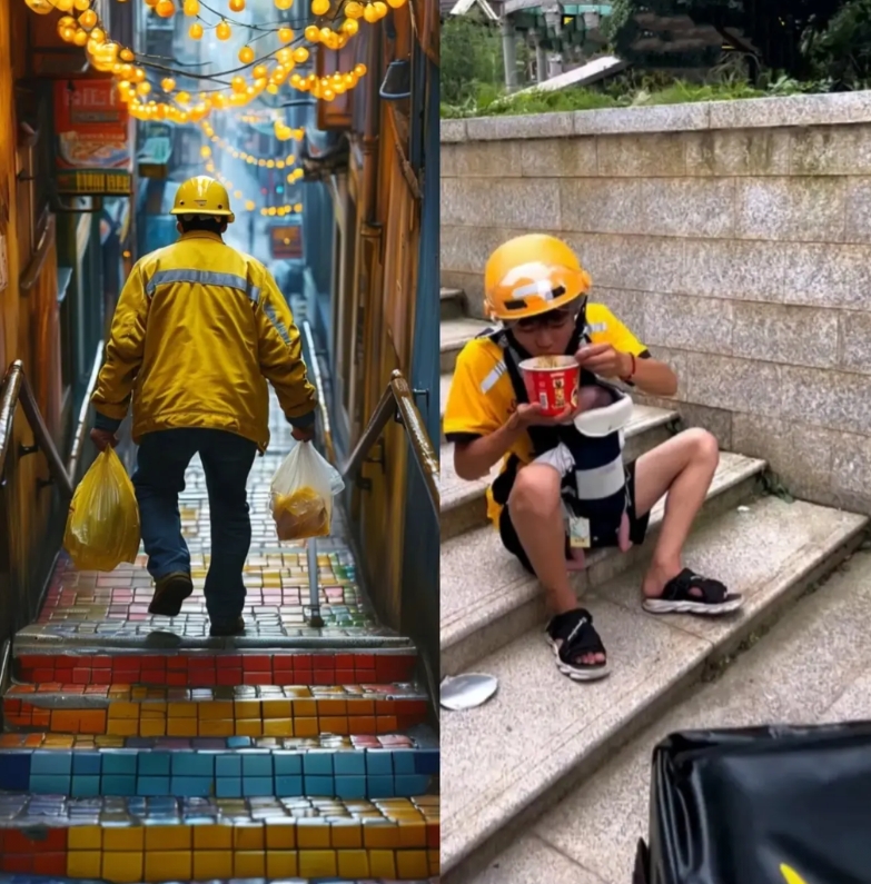 正义都可以迟到，难道外卖就不可以迟到吗？
一位外卖小哥因送外卖迟到了几分钟，外卖