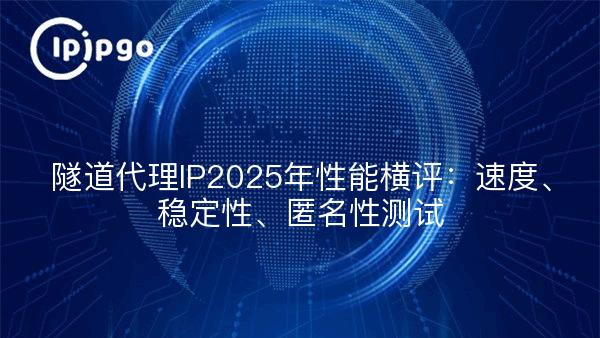隧道代理IP2025年性能横评：速度、稳定性、匿名性测试