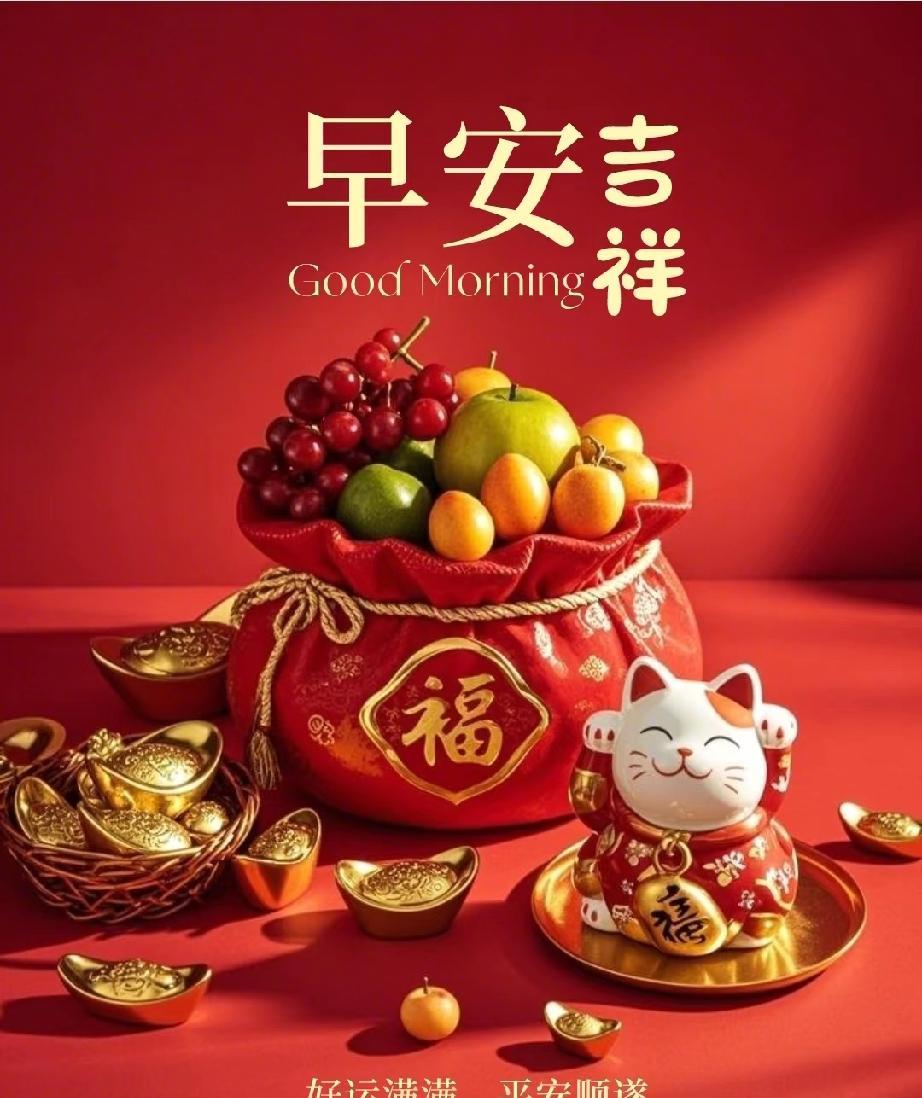 [玫瑰]早上好[玫瑰]
愿你财气冲天，财源滚滚
祝你财运亨通，好运连连
[太阳]